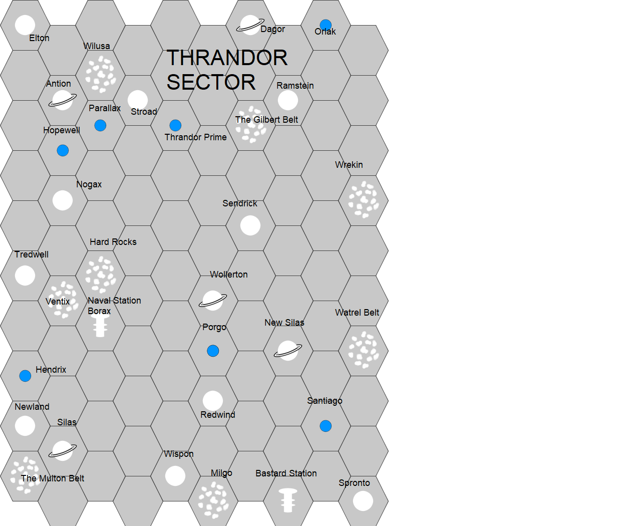 Thrandor Sector Map