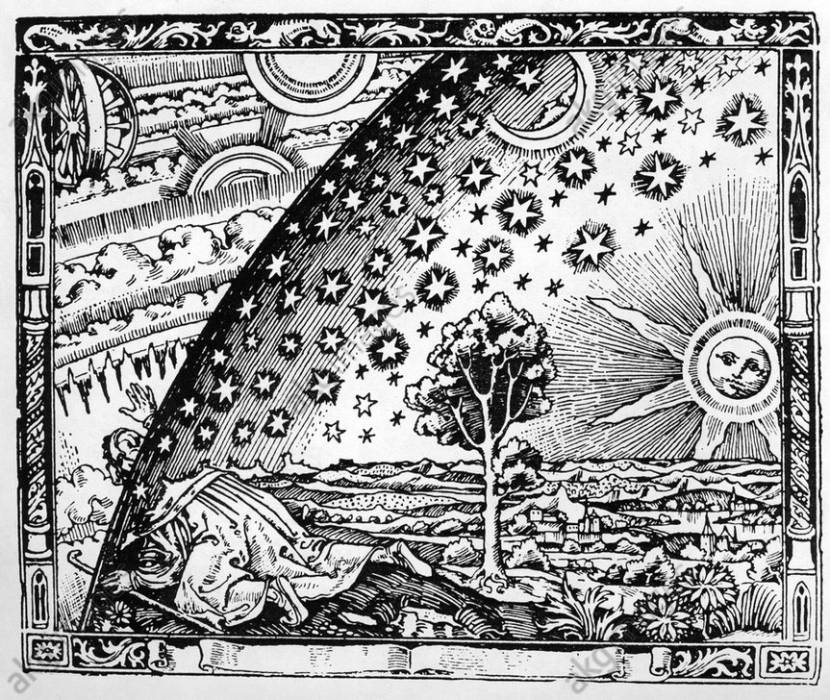 Durchbrechung ma. Weltbild / Holzschnitt - Breakthrough Medieval World/Woodcut -... Durchbrechung ma. Weltbild / Holzschnitt - Breakthrough Medieval World/Woodcut -...